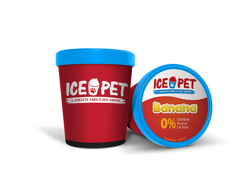 Embalagem de sorvete da IcePet